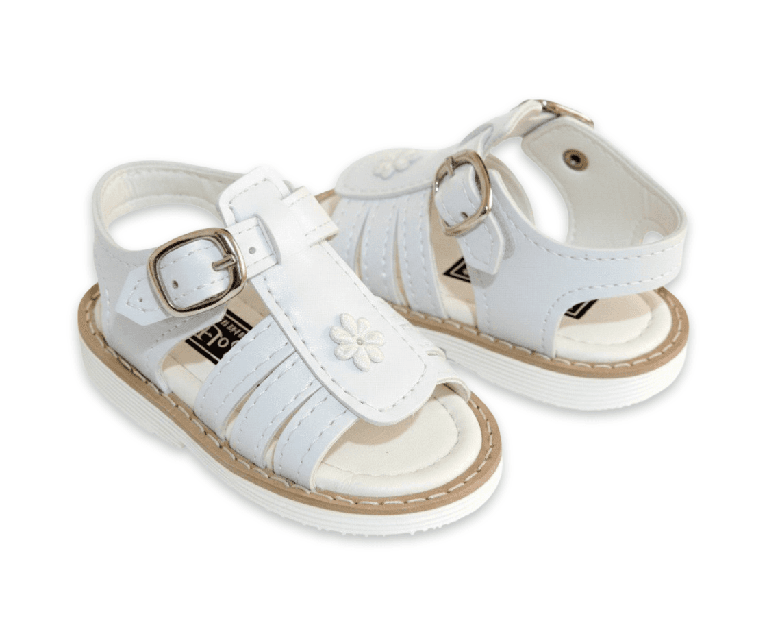 Sandalias Abiertas Dodo  Flower - Blanco