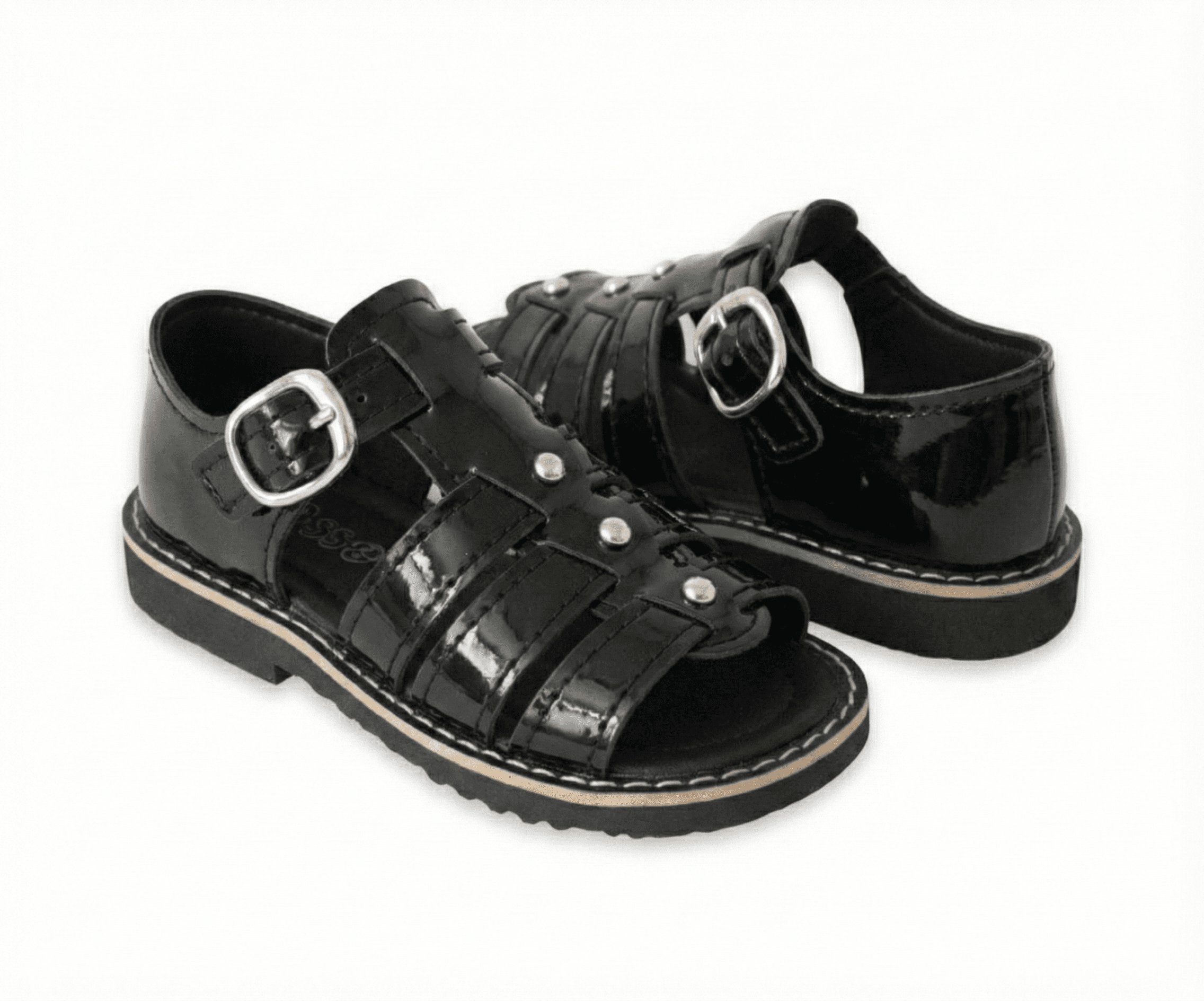 Sandalias Dodo Pellet Charol - Negro